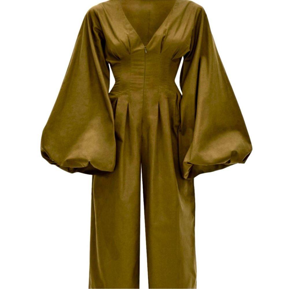Andrea Iyamah Olive Jumpsuit SM